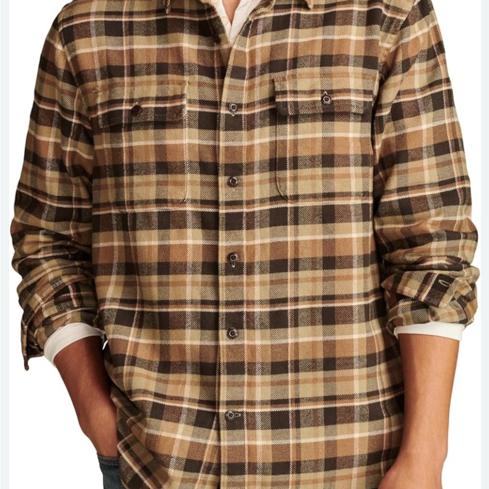 Lucky Brand Cloud Soft long sleeve button-down flannel.